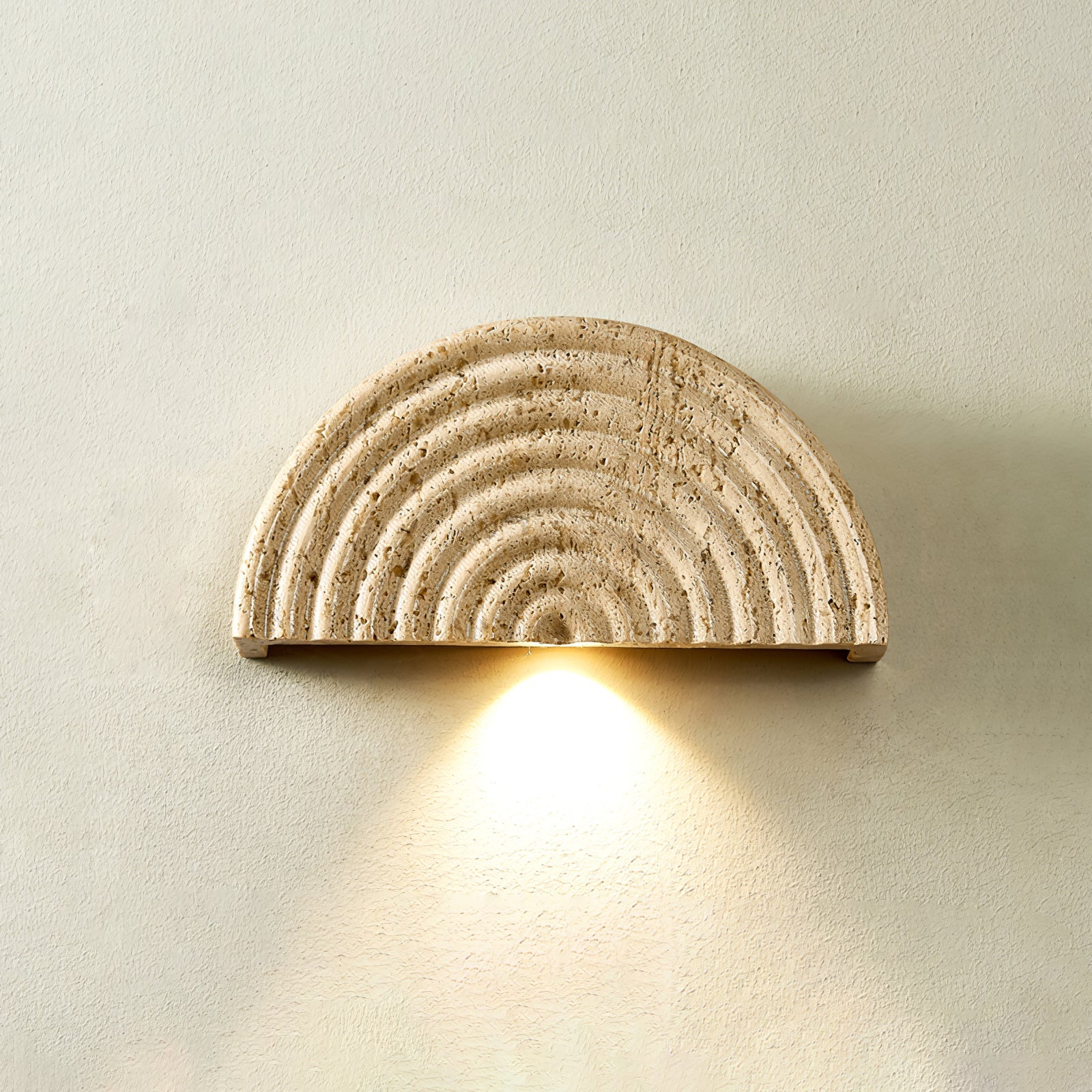 Faro Travertine Half-Moon Wall Lamp - Blowlighting