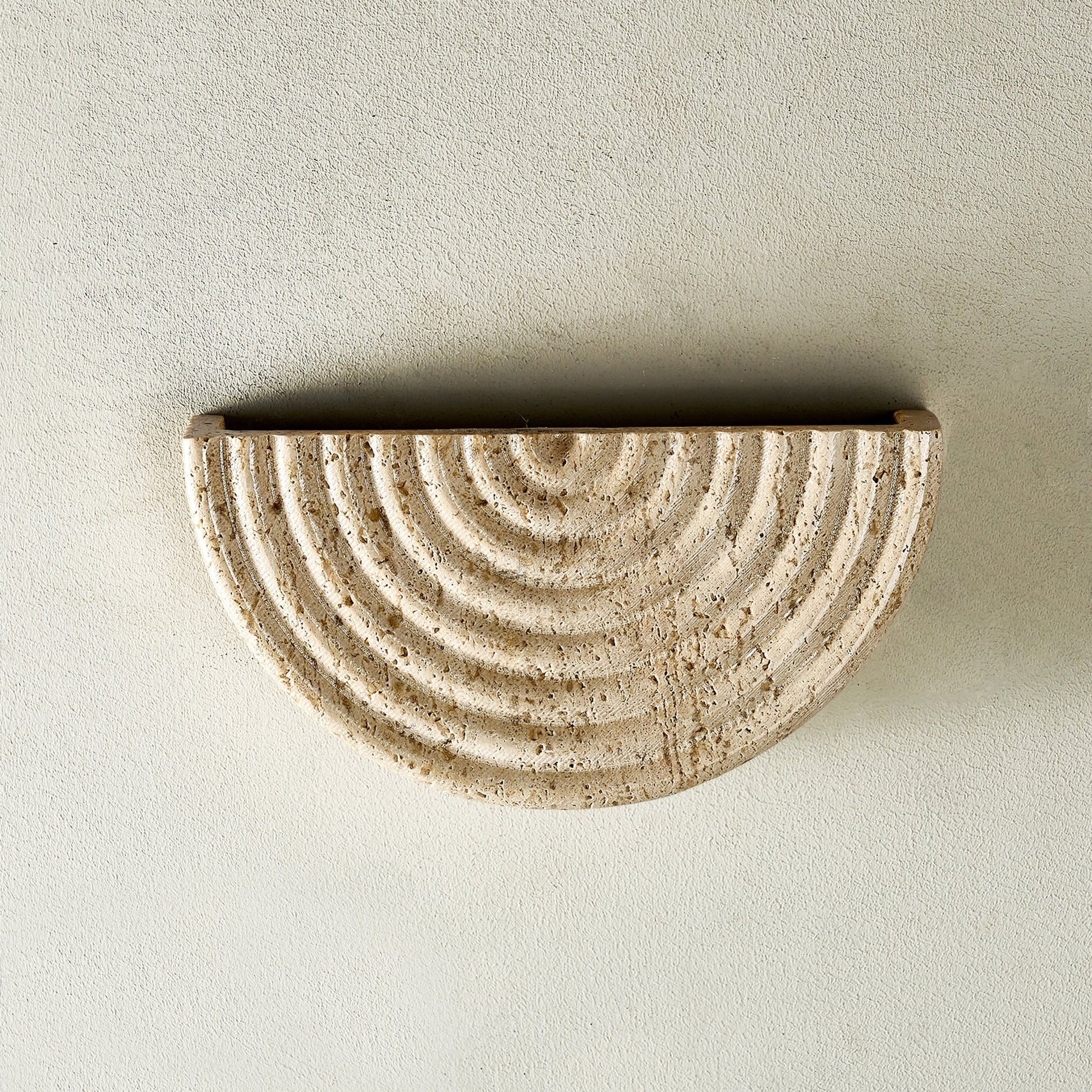 Faro Travertine Half-Moon Wall Lamp - Blowlighting