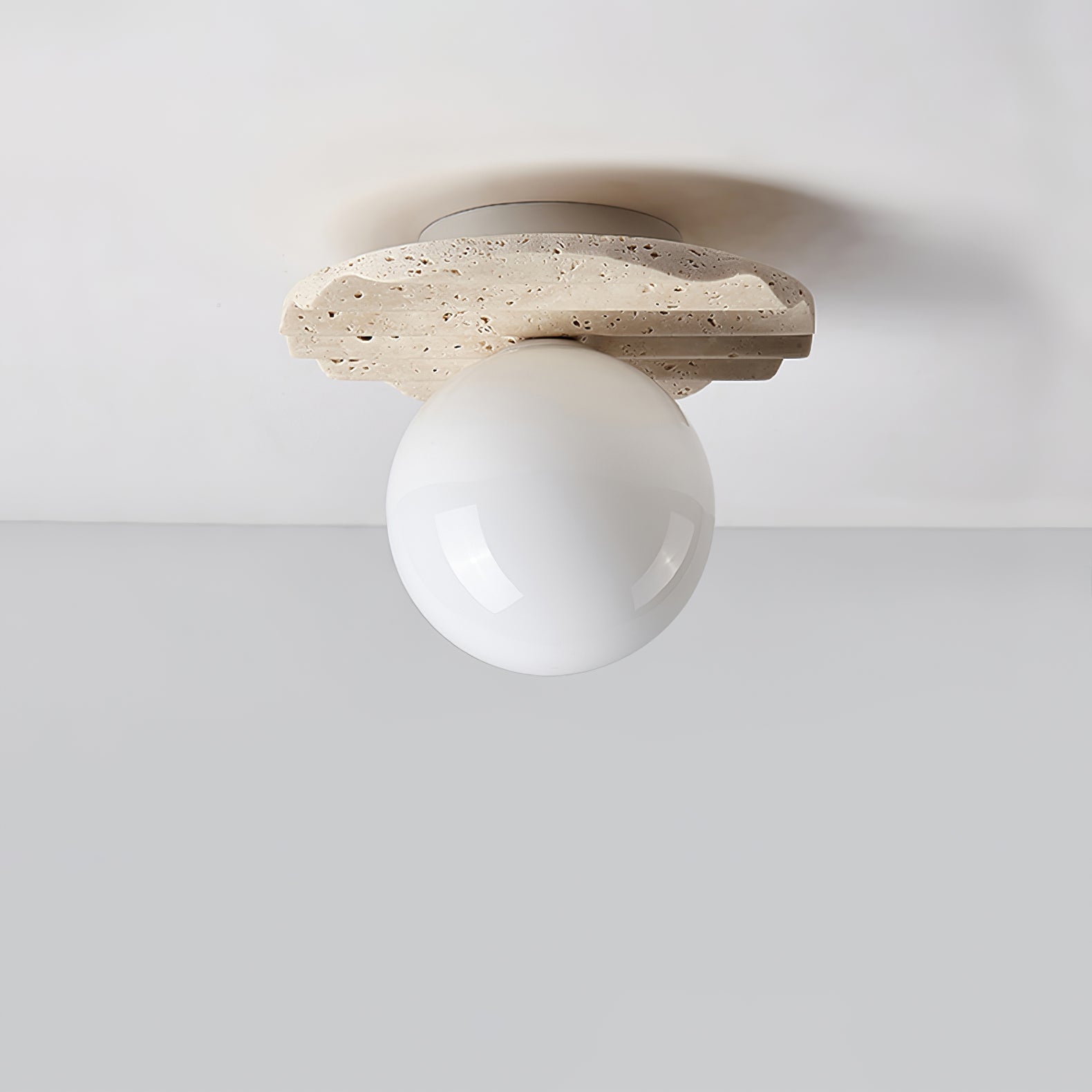 Travertine Wave Ceiling Light - Blowlighting