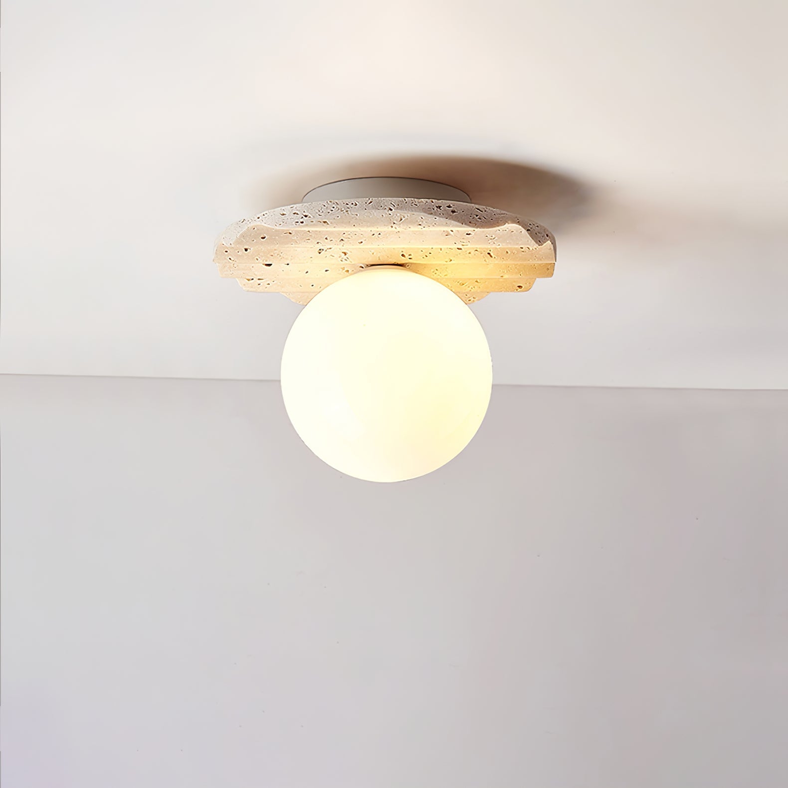 Travertine Wave Ceiling Light - Blowlighting