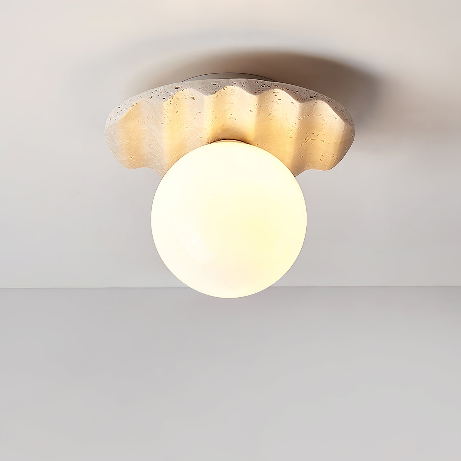 Travertine Wave Ceiling Light - Blowlighting