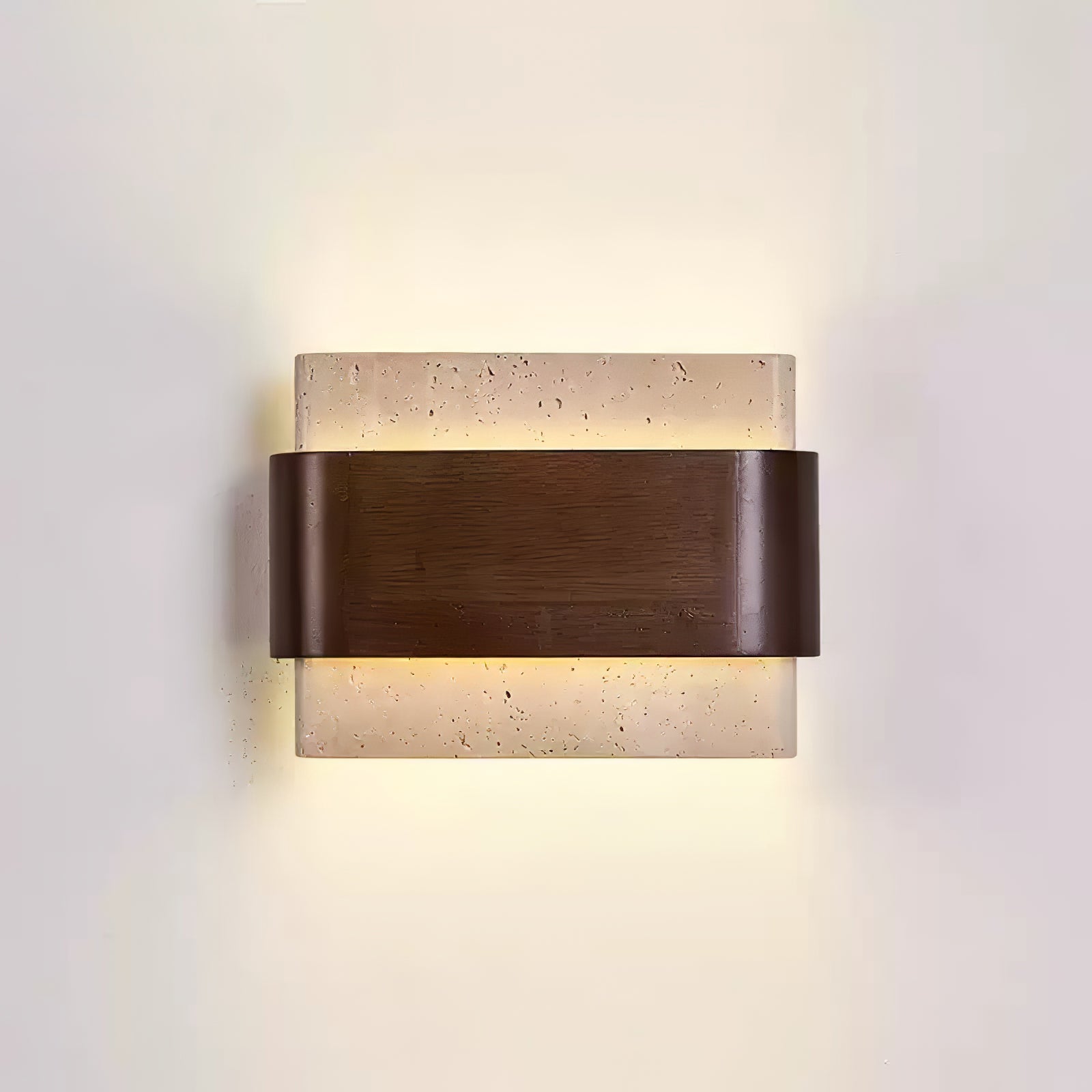 Ulnoros Paneled Travertine Wall Light - Blowlighting