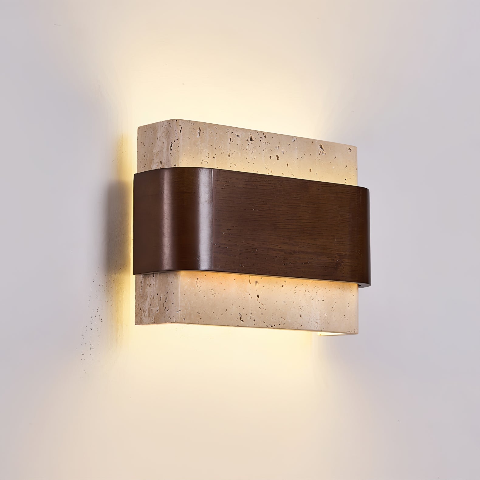 Ulnoros Paneled Travertine Wall Light - Blowlighting