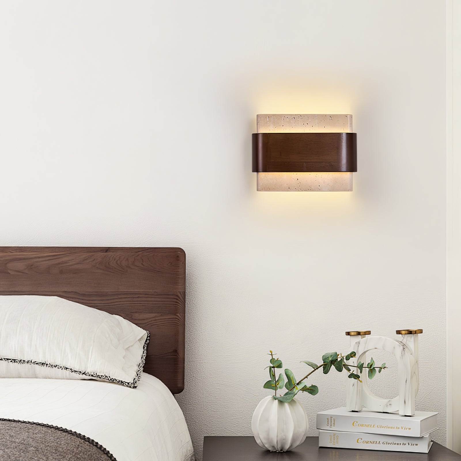 Ulnoros Paneled Travertine Wall Light - Blowlighting