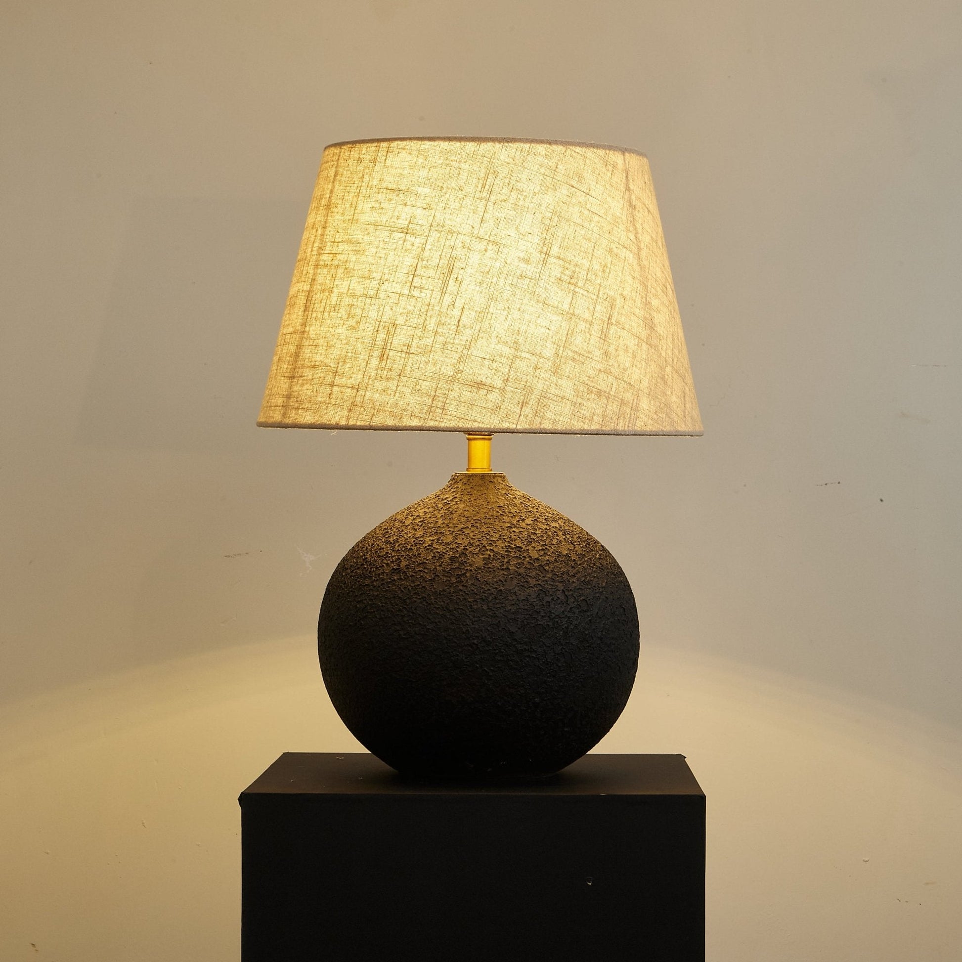 Terra Noir Textured Table Lamp - Blowlighting