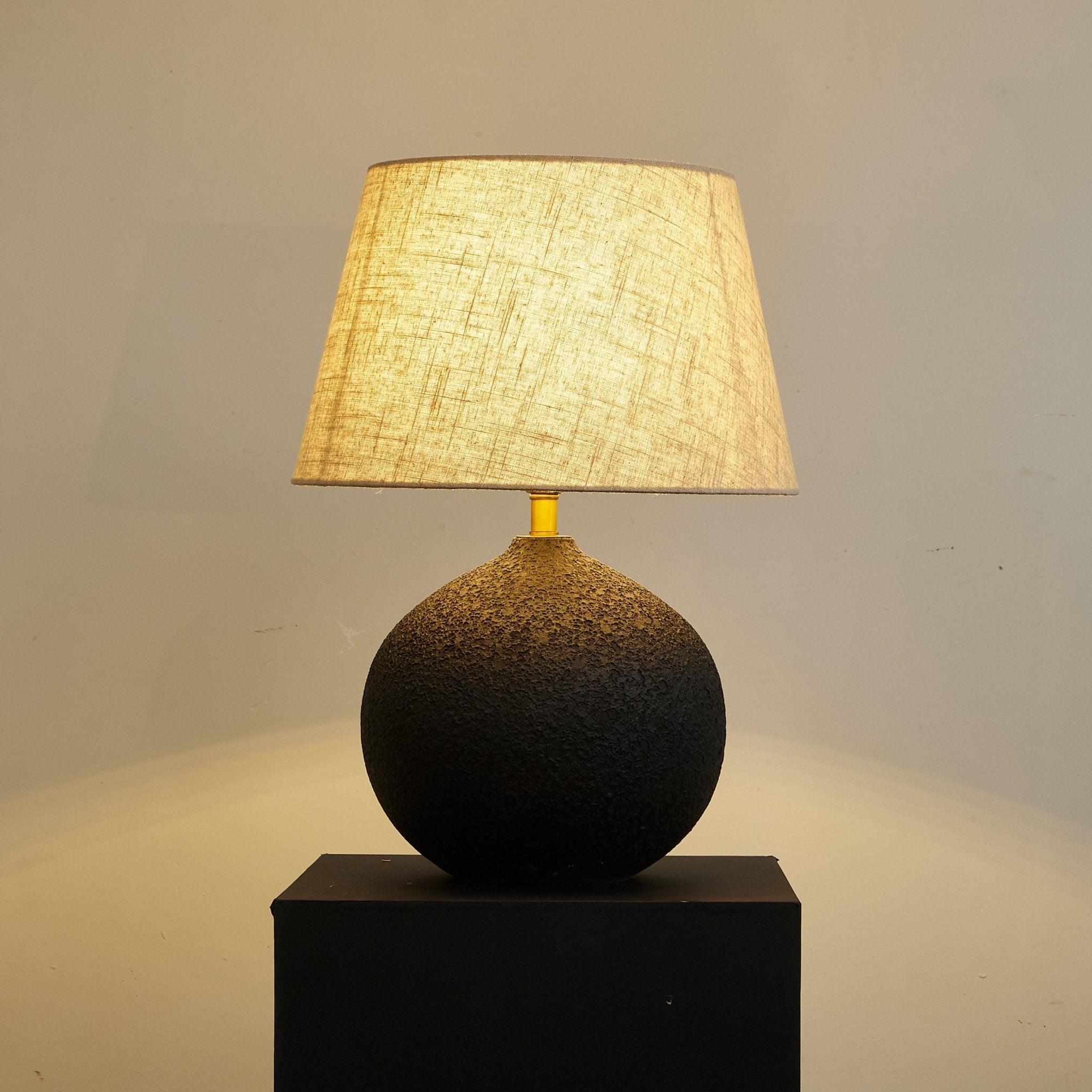Terra Noir Textured Table Lamp - Blowlighting