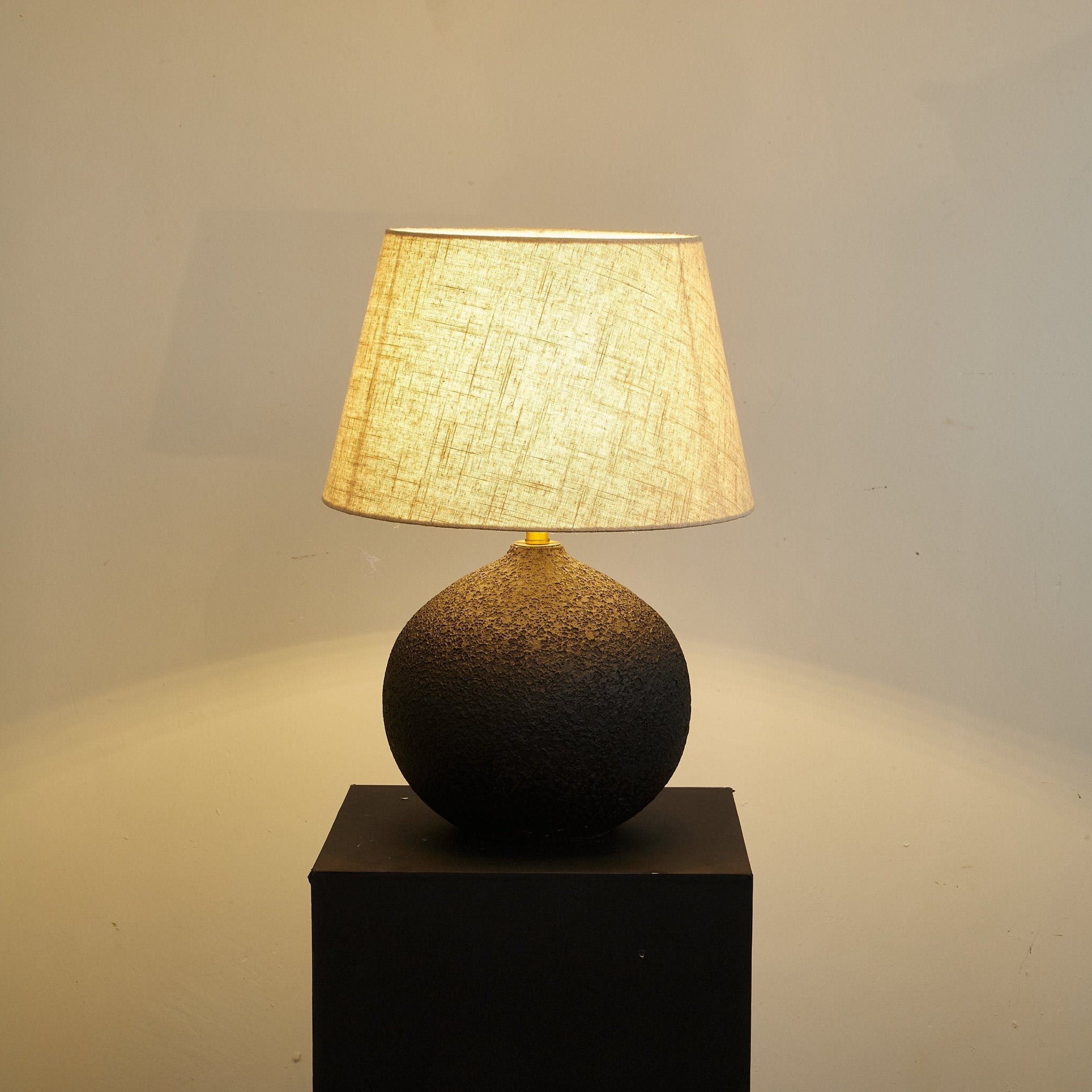 Terra Noir Textured Table Lamp - Blowlighting