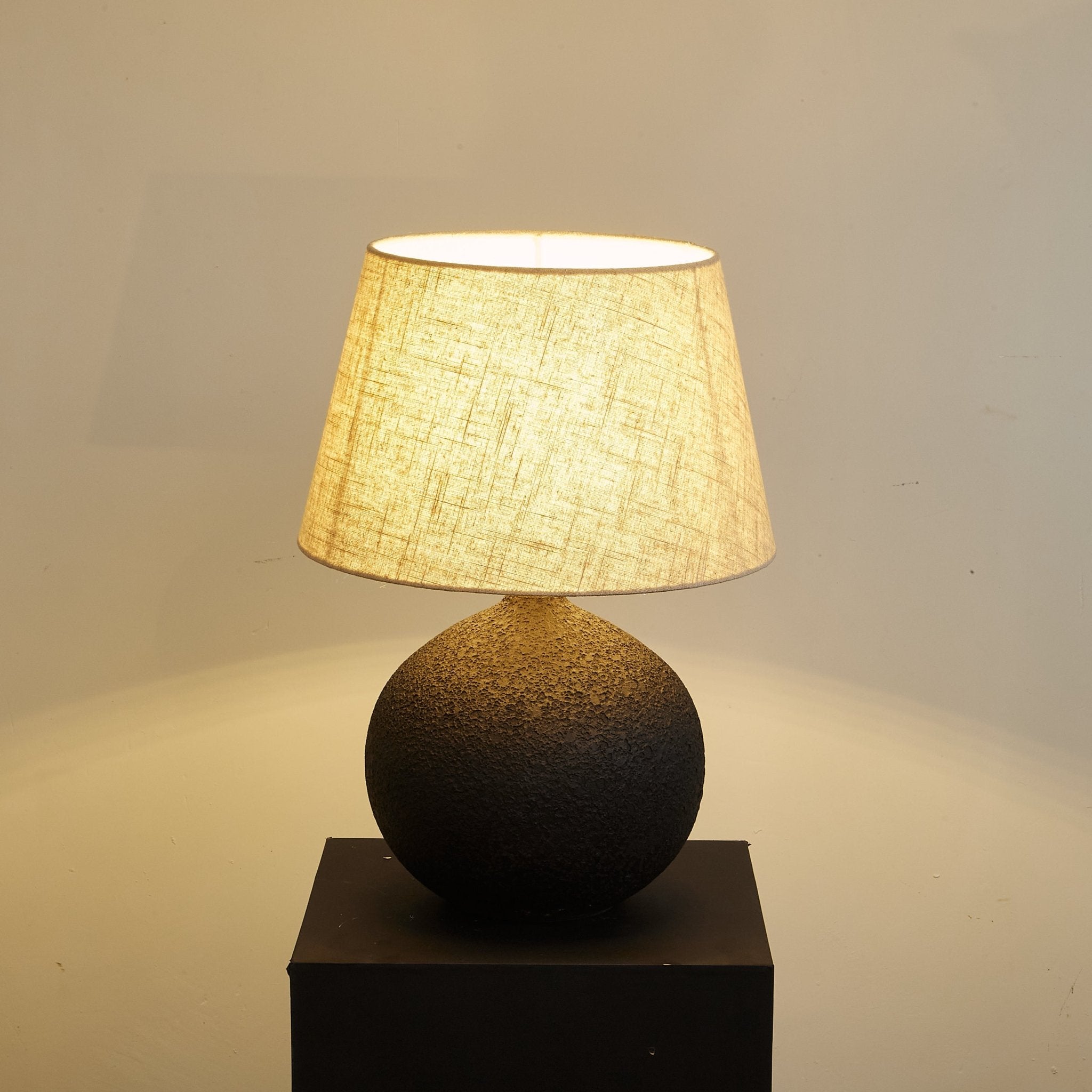 Terra Noir Textured Table Lamp - Blowlighting