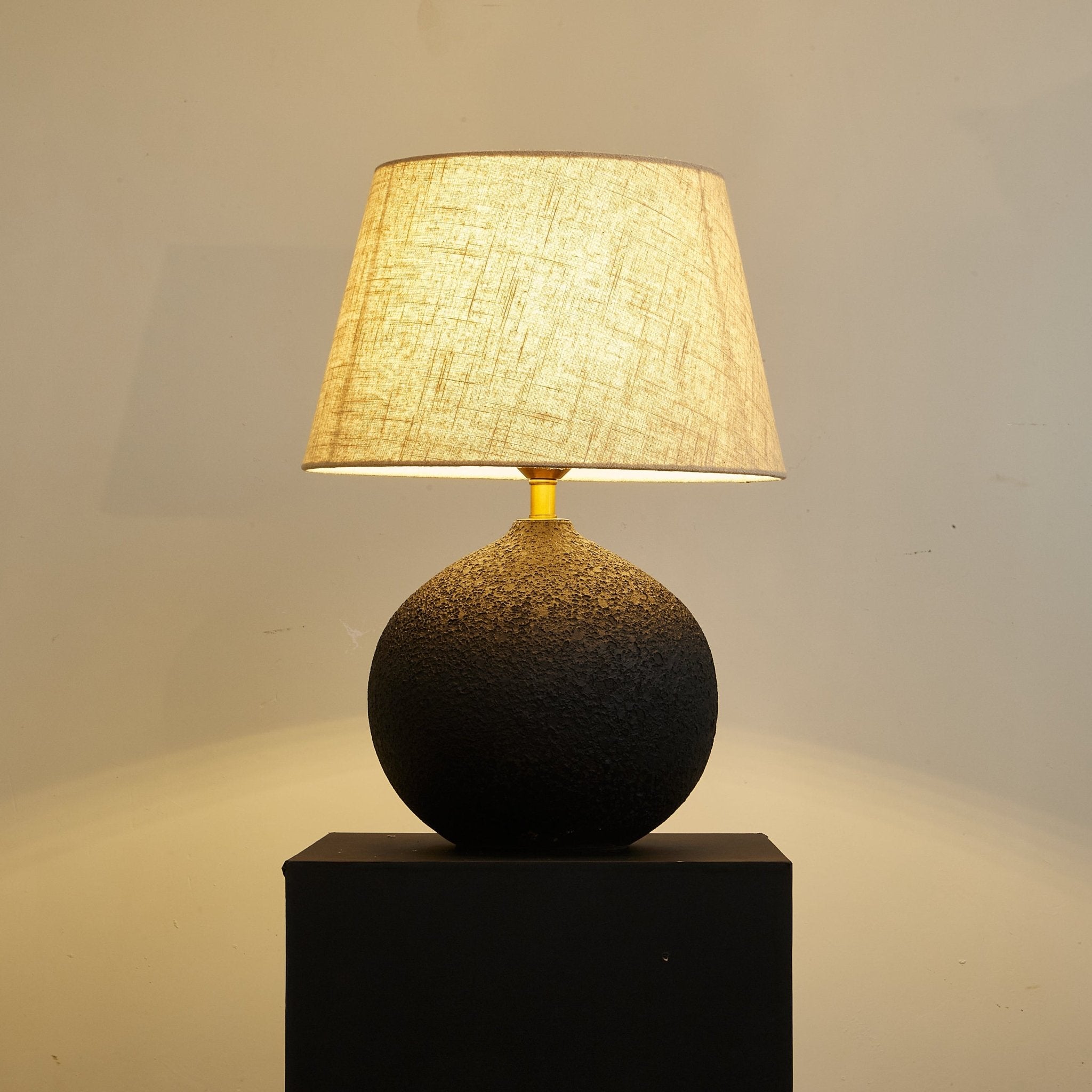 Terra Noir Textured Table Lamp - Blowlighting