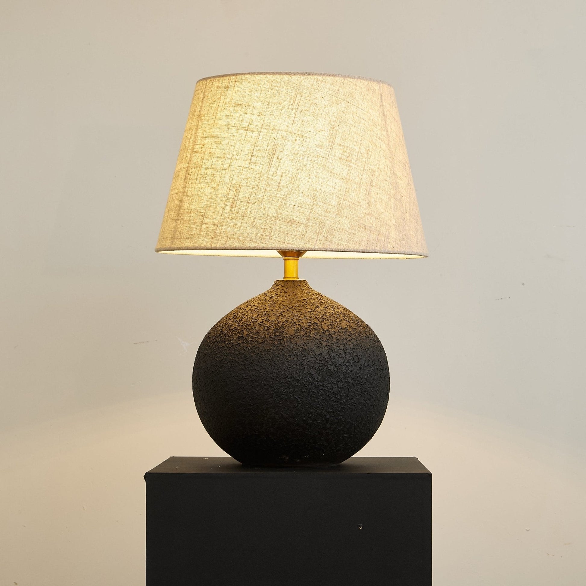 Terra Noir Textured Table Lamp - Blowlighting