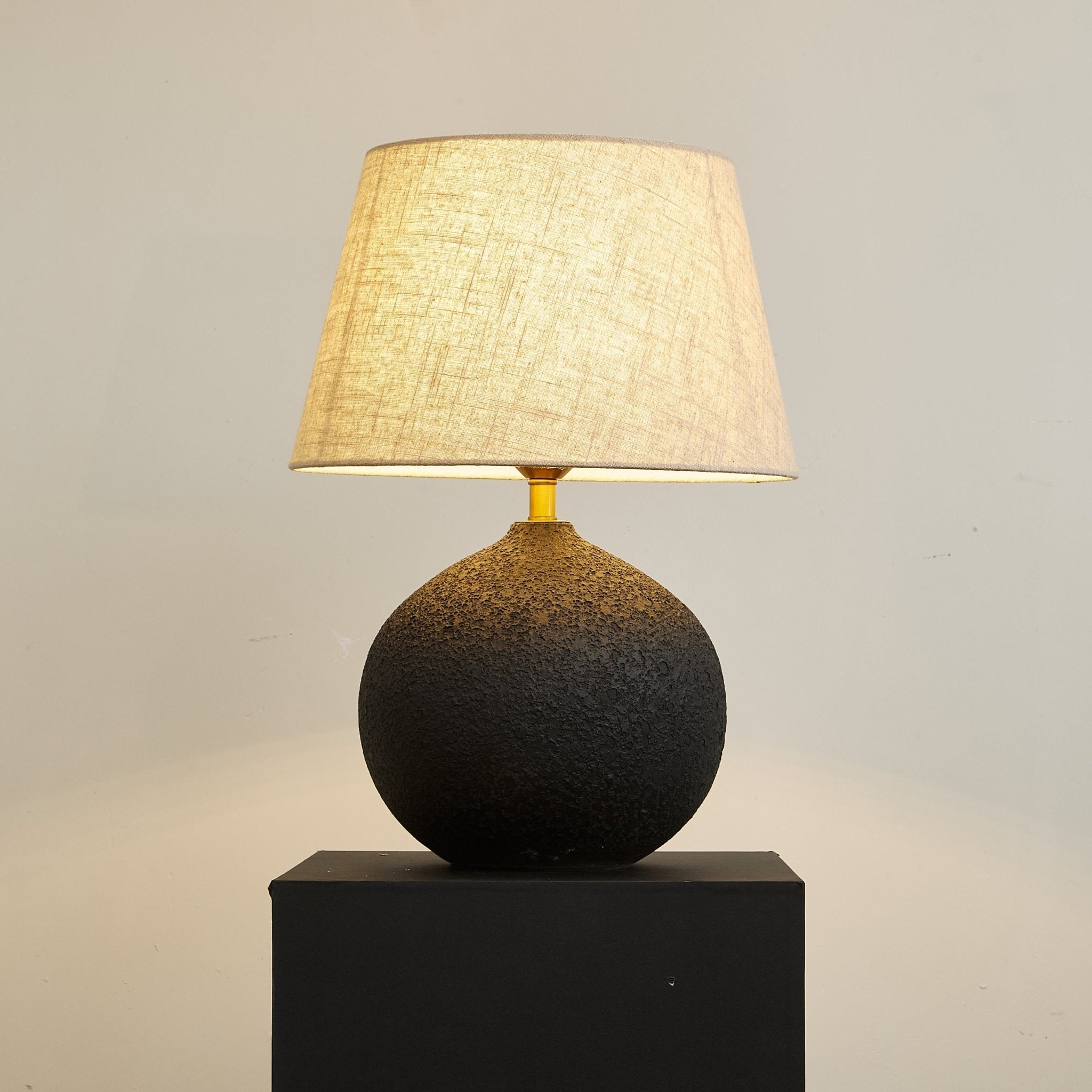 Terra Noir Textured Table Lamp - Blowlighting