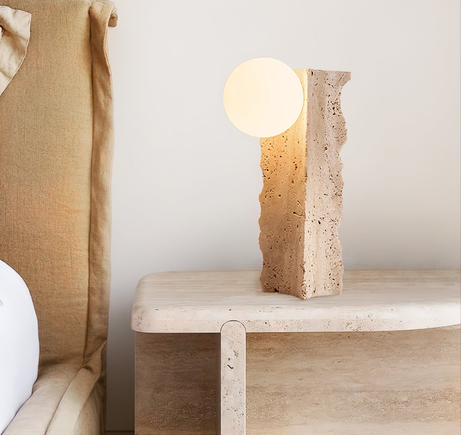 Vyrnora Travertine Slab Table Lamp - Blowlighting