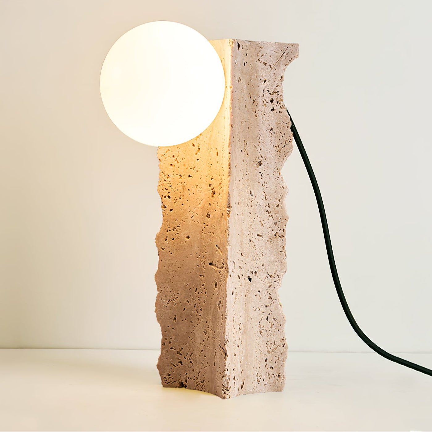 Vyrnora Travertine Slab Table Lamp - Blowlighting