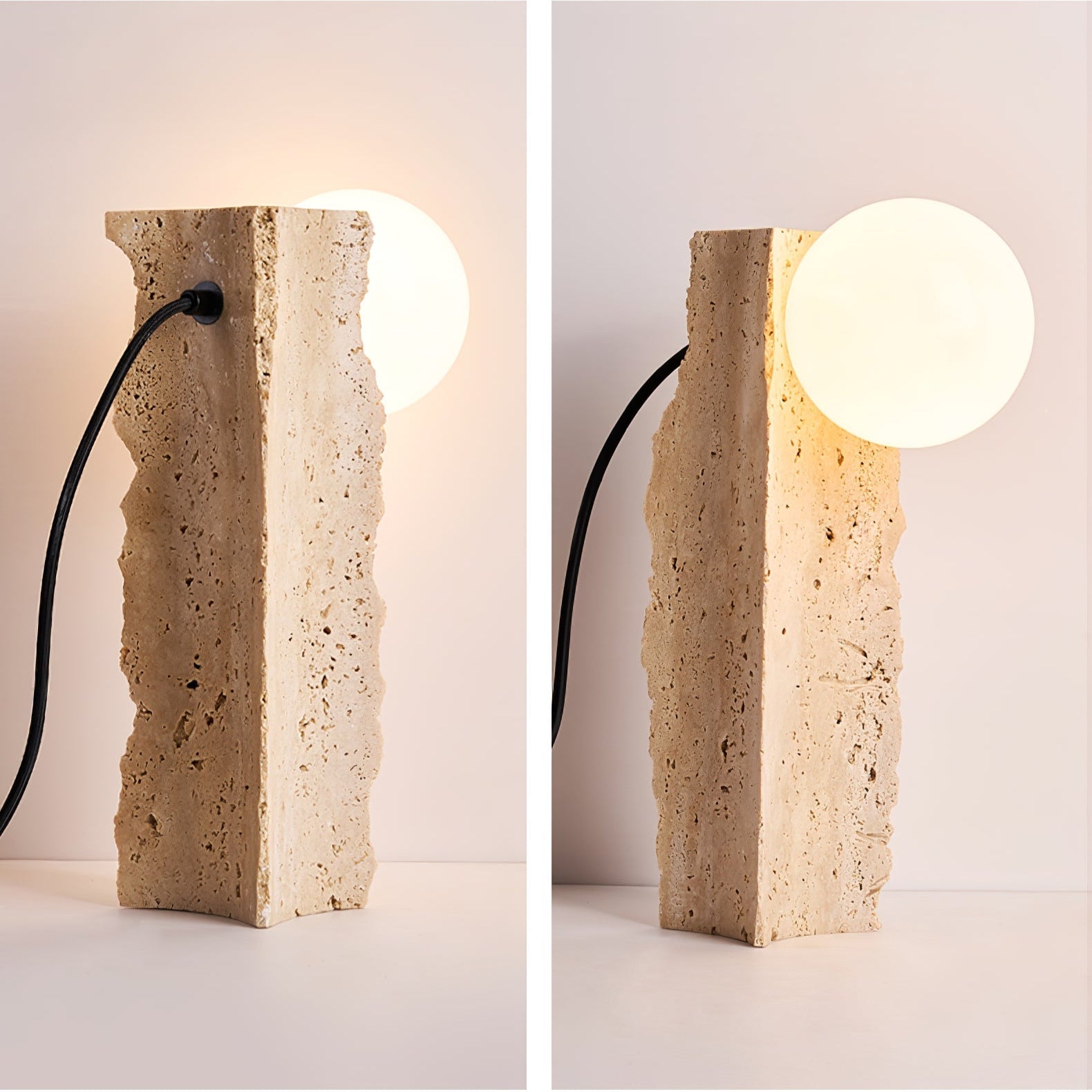Vyrnora Travertine Slab Table Lamp - Blowlighting