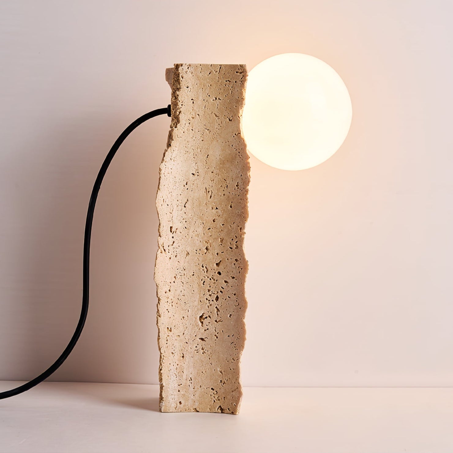 Vyrnora Travertine Slab Table Lamp - Blowlighting