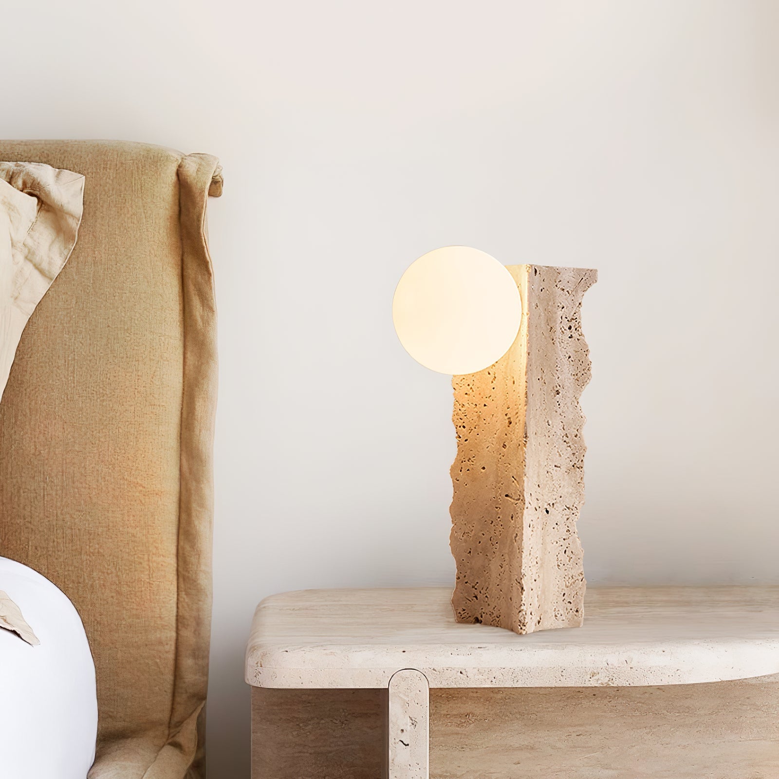 Vyrnora Travertine Slab Table Lamp - Blowlighting