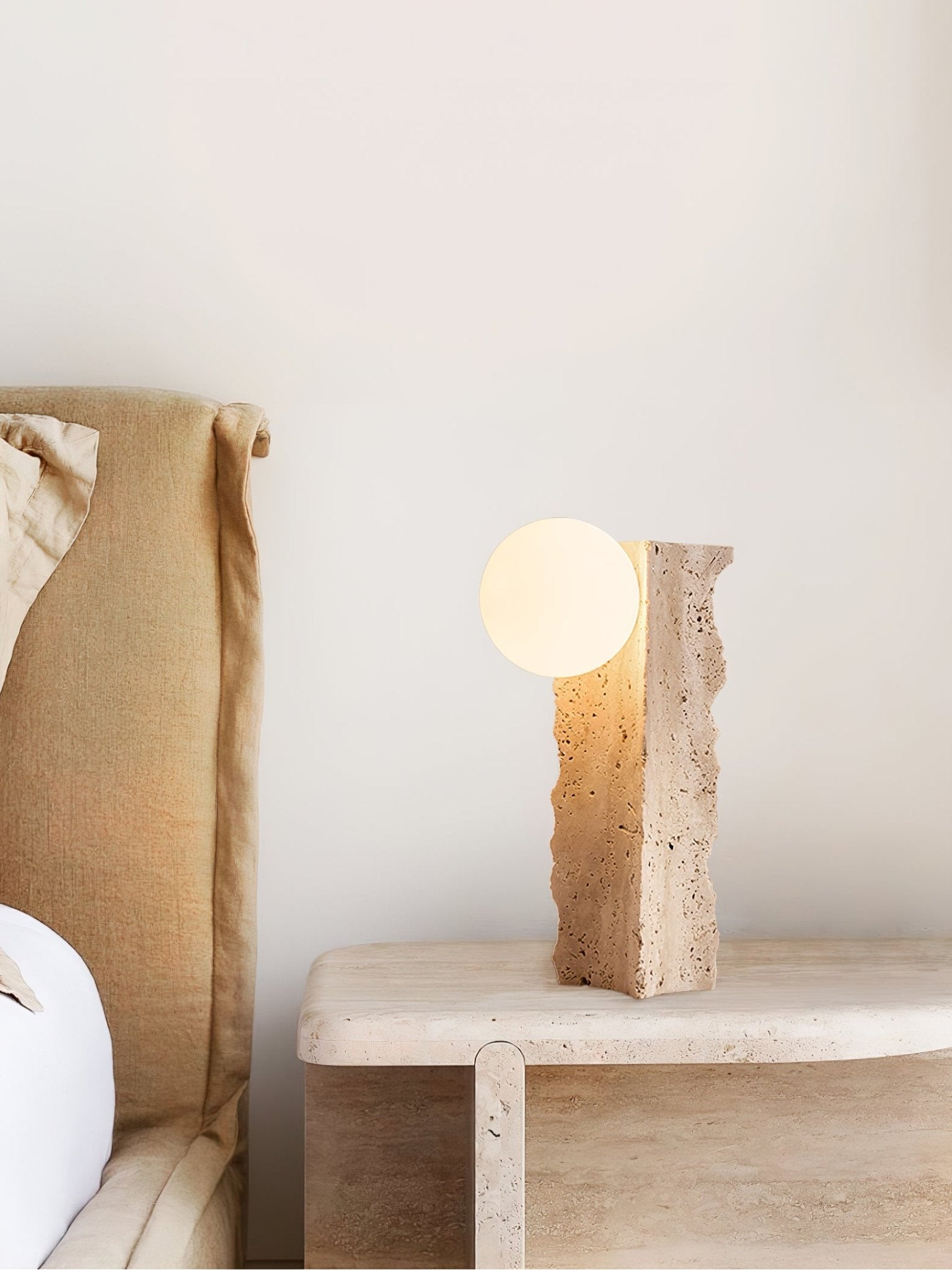 Vyrnora Travertine Slab Table Lamp - Blowlighting