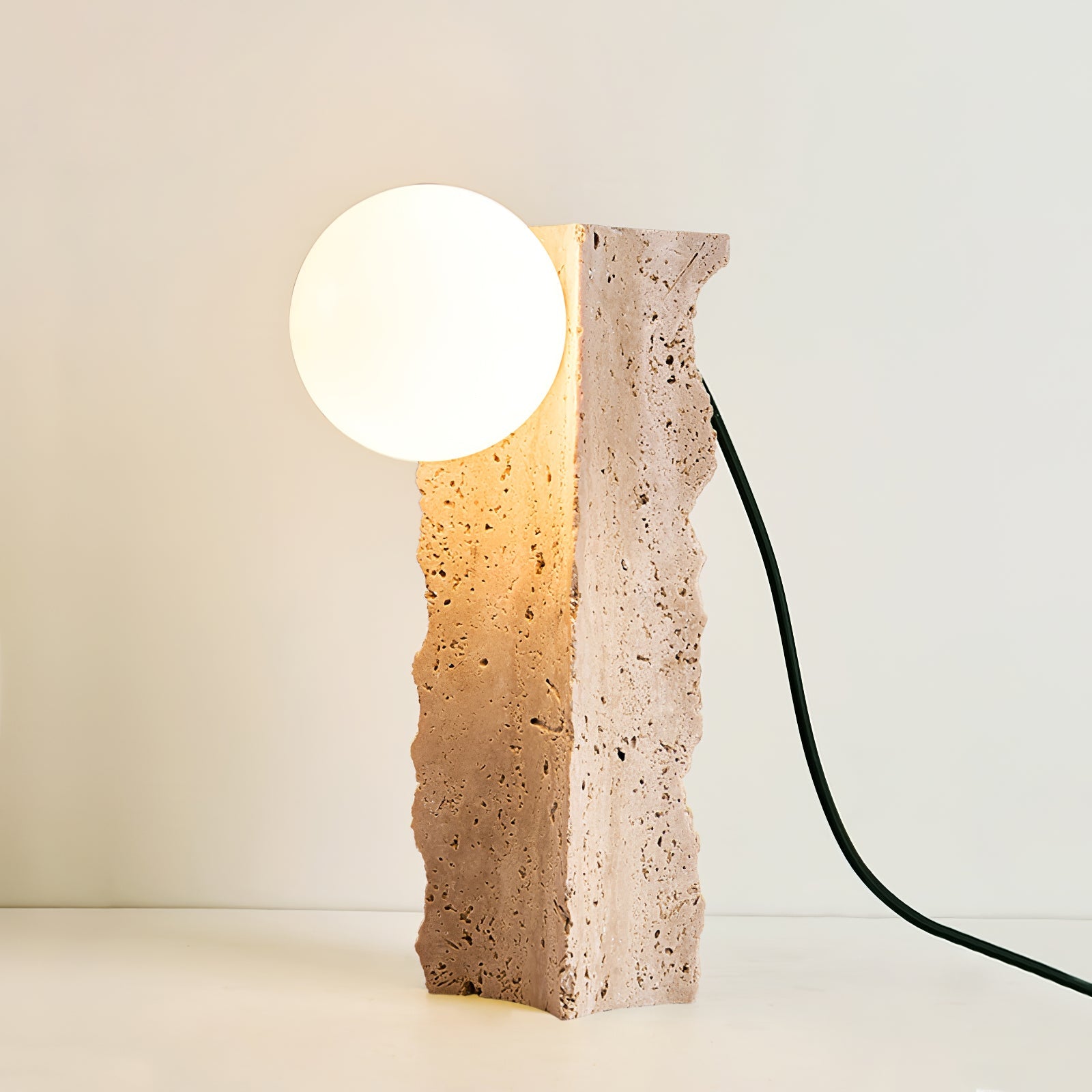 Vyrnora Travertine Slab Table Lamp - Blowlighting