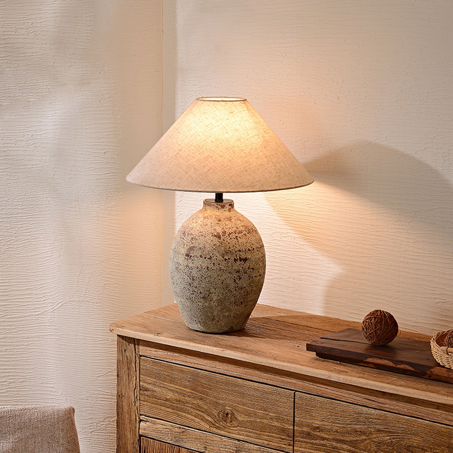 Terravina Textured Ceramic Table Lamp - Blowlighting
