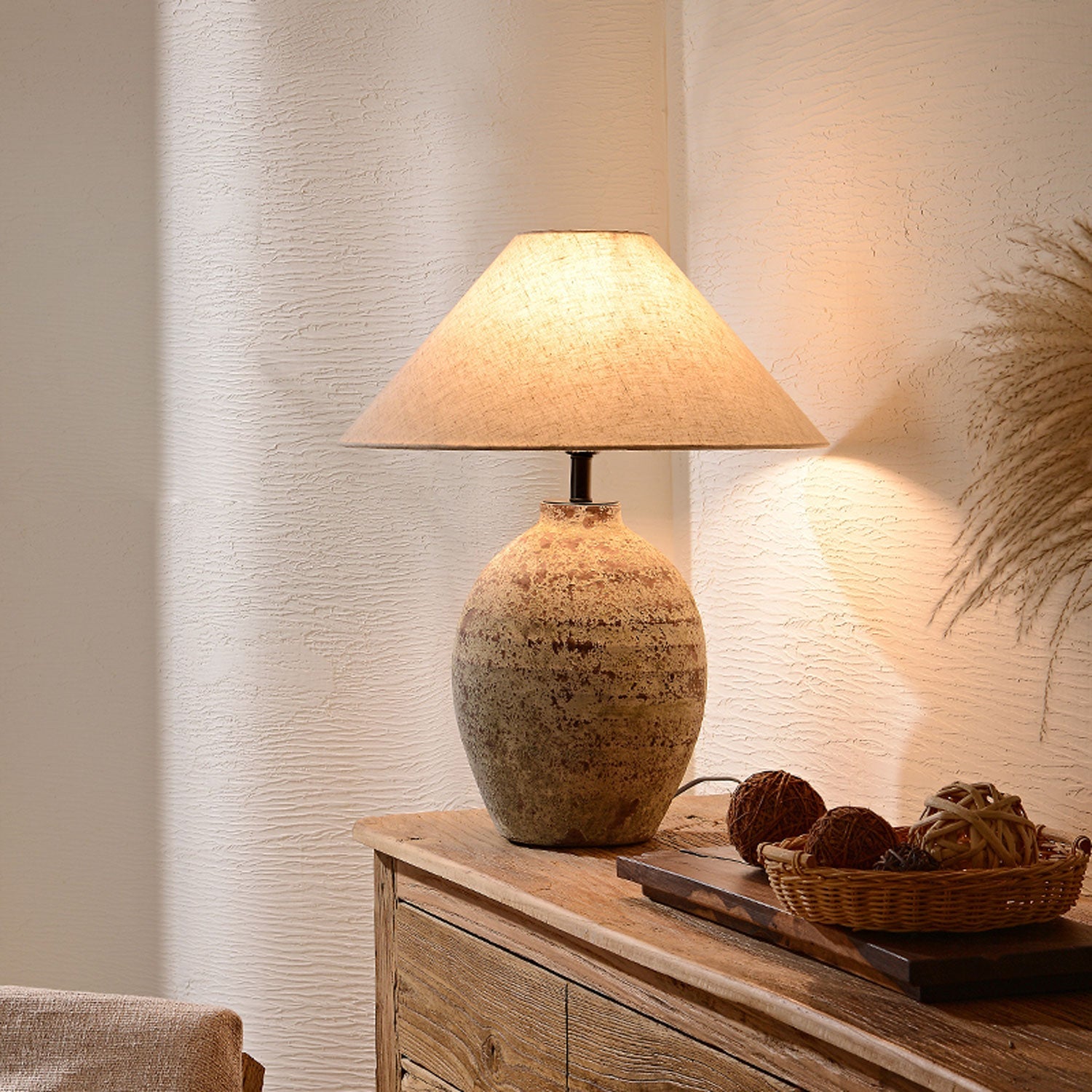Terravina Textured Ceramic Table Lamp - Blowlighting