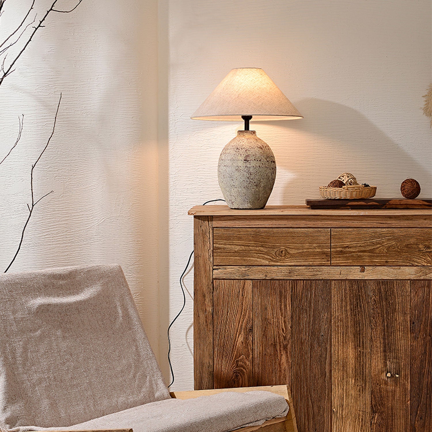 Terravina Textured Ceramic Table Lamp - Blowlighting