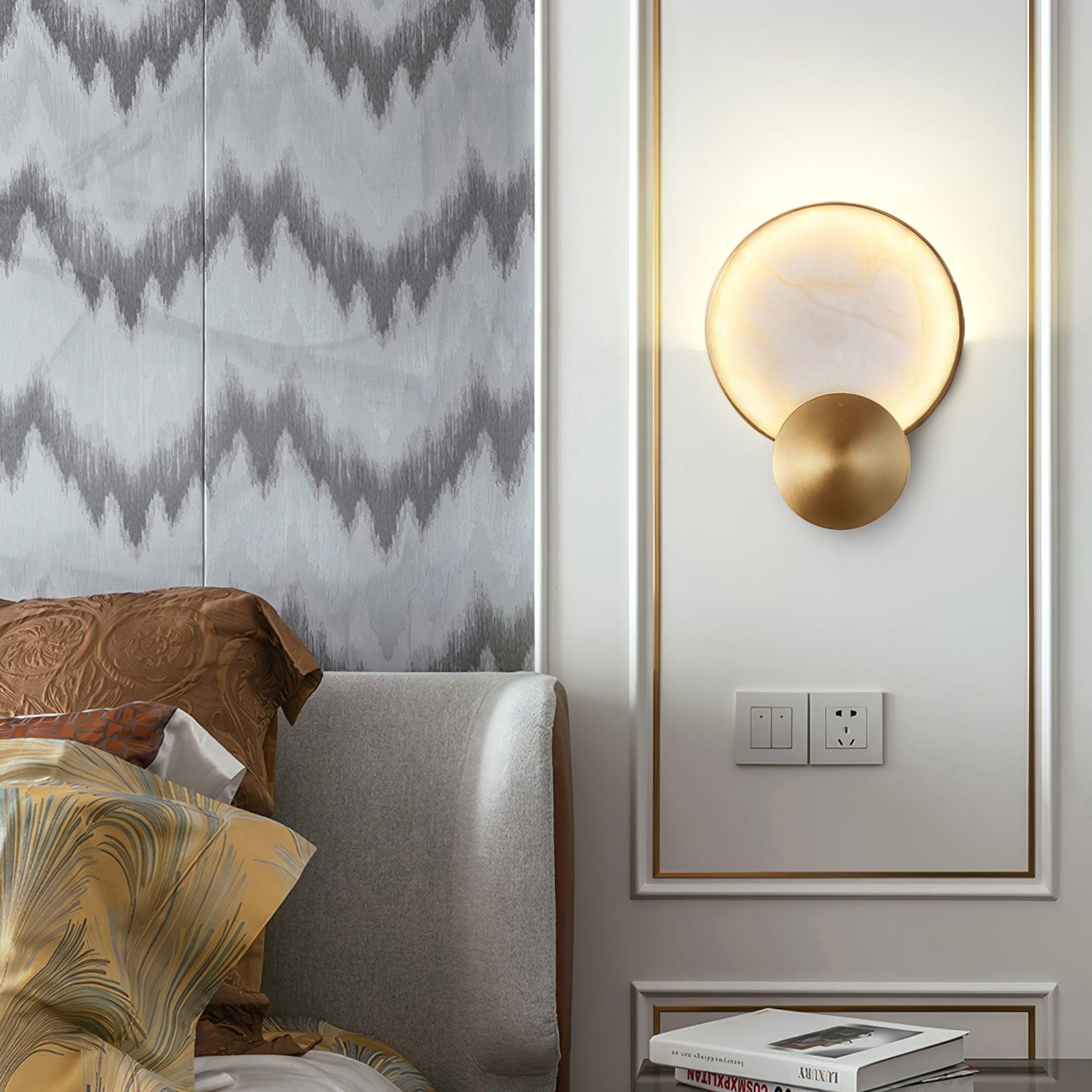 Myvelarae Circular Alabaster Wall Light - Blowlighting
