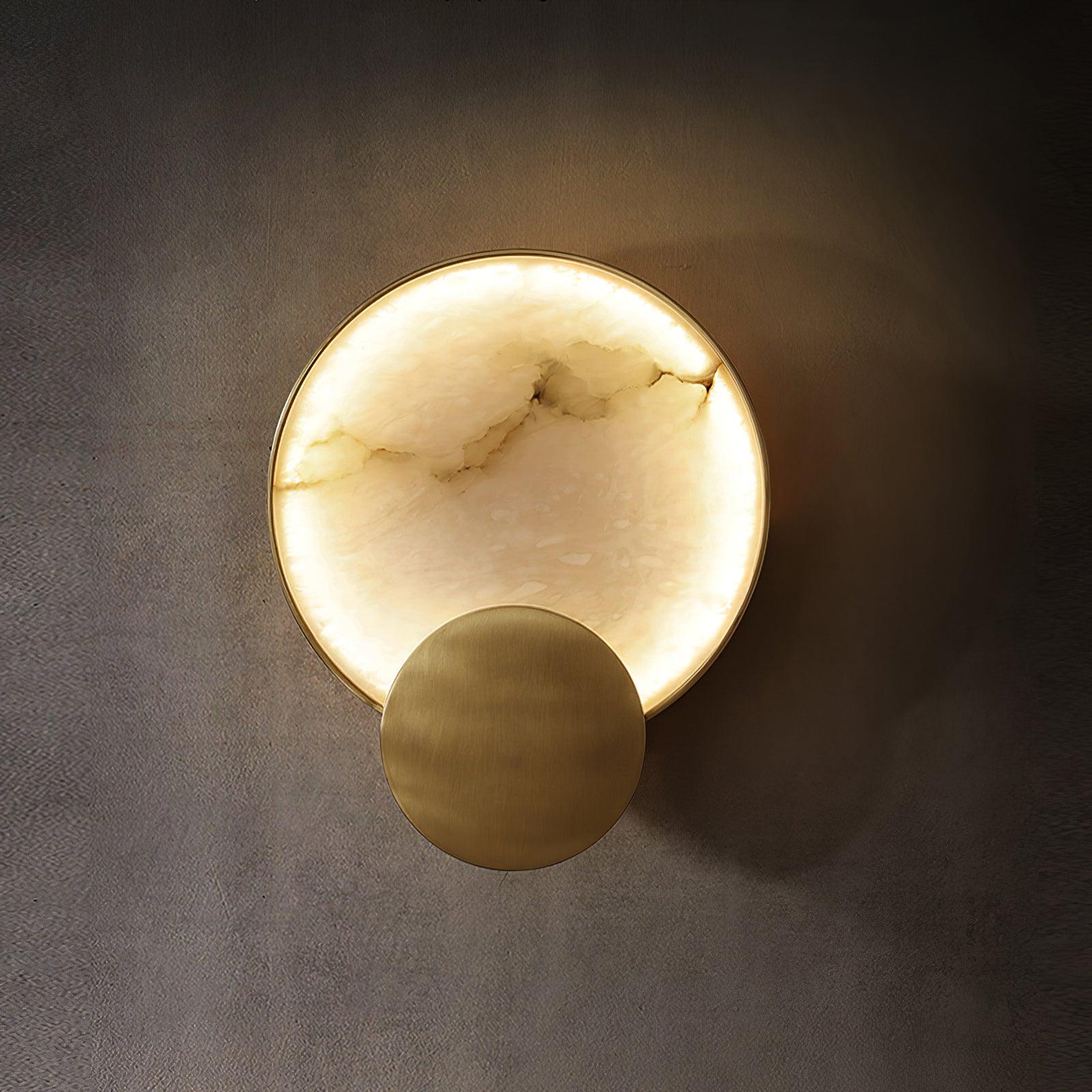 Myvelarae Circular Alabaster Wall Light - Blowlighting