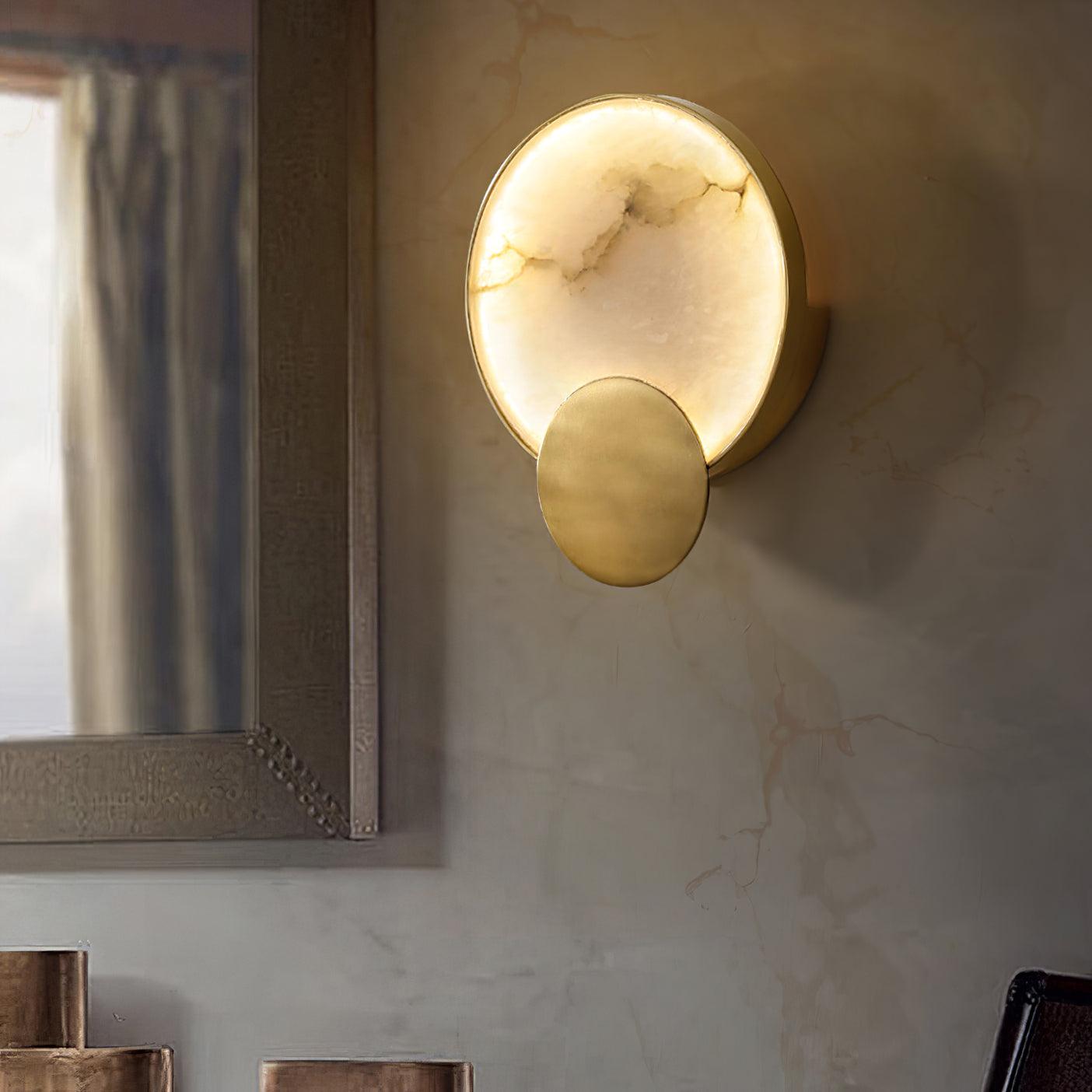 Myvelarae Circular Alabaster Wall Light - Blowlighting
