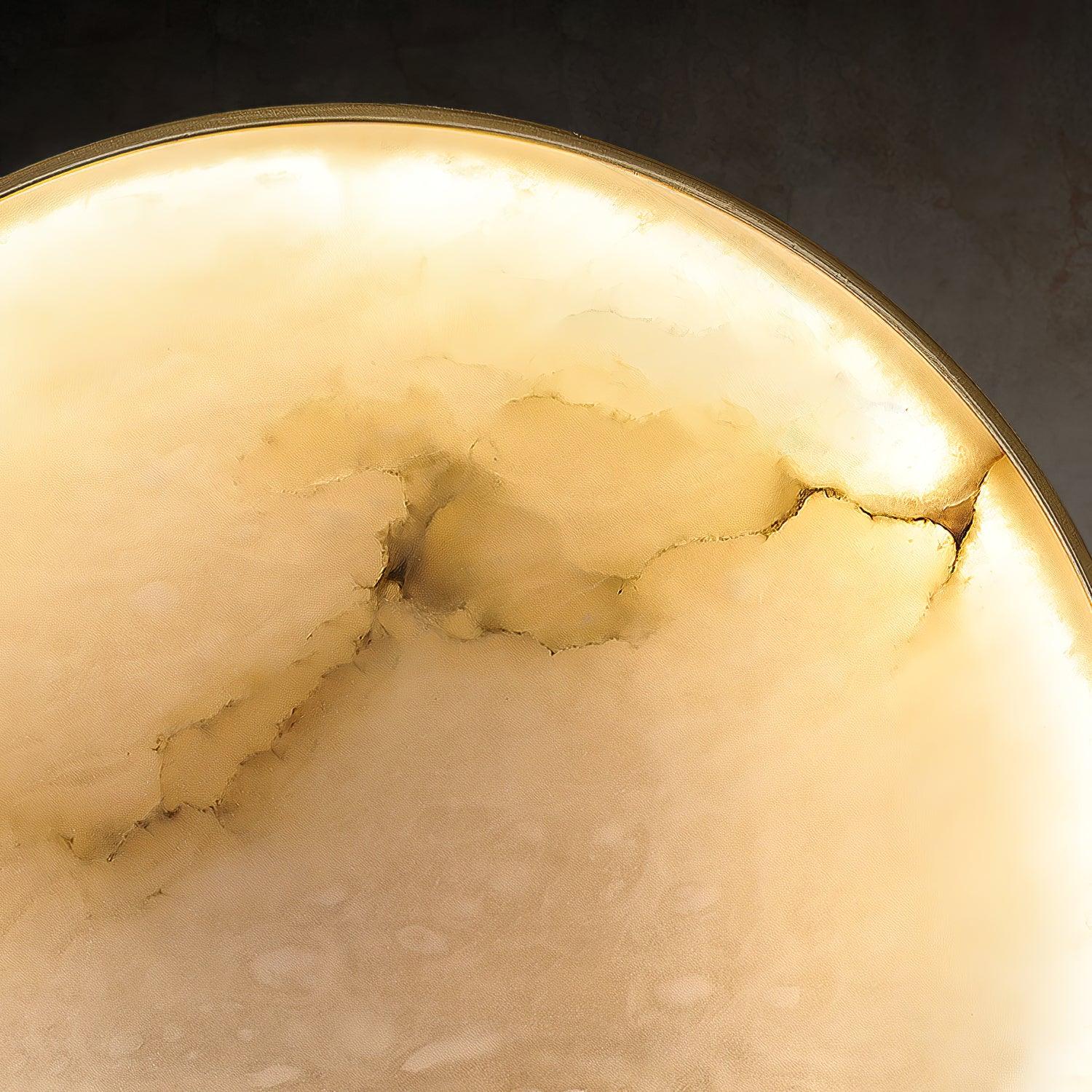 Myvelarae Circular Alabaster Wall Light - Blowlighting