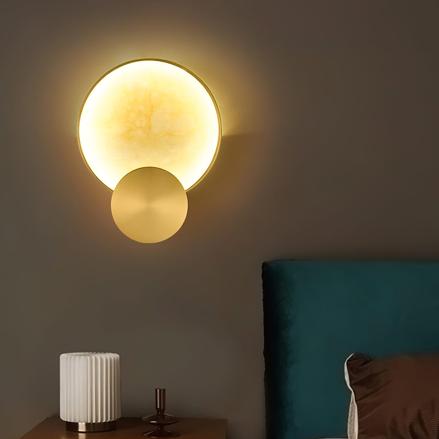 Myvelarae Circular Alabaster Wall Light - Blowlighting