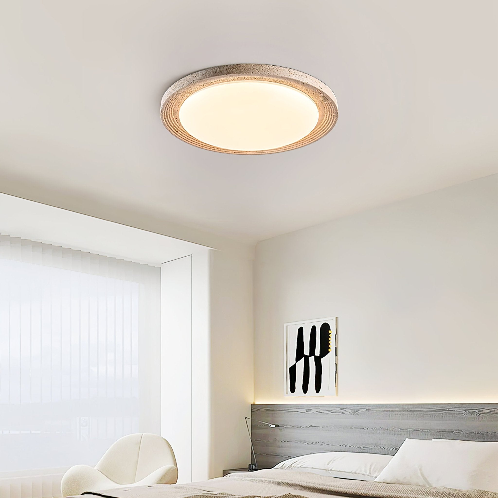 Orinir Minimalist Travertine Ceiling Light - Blowlighting