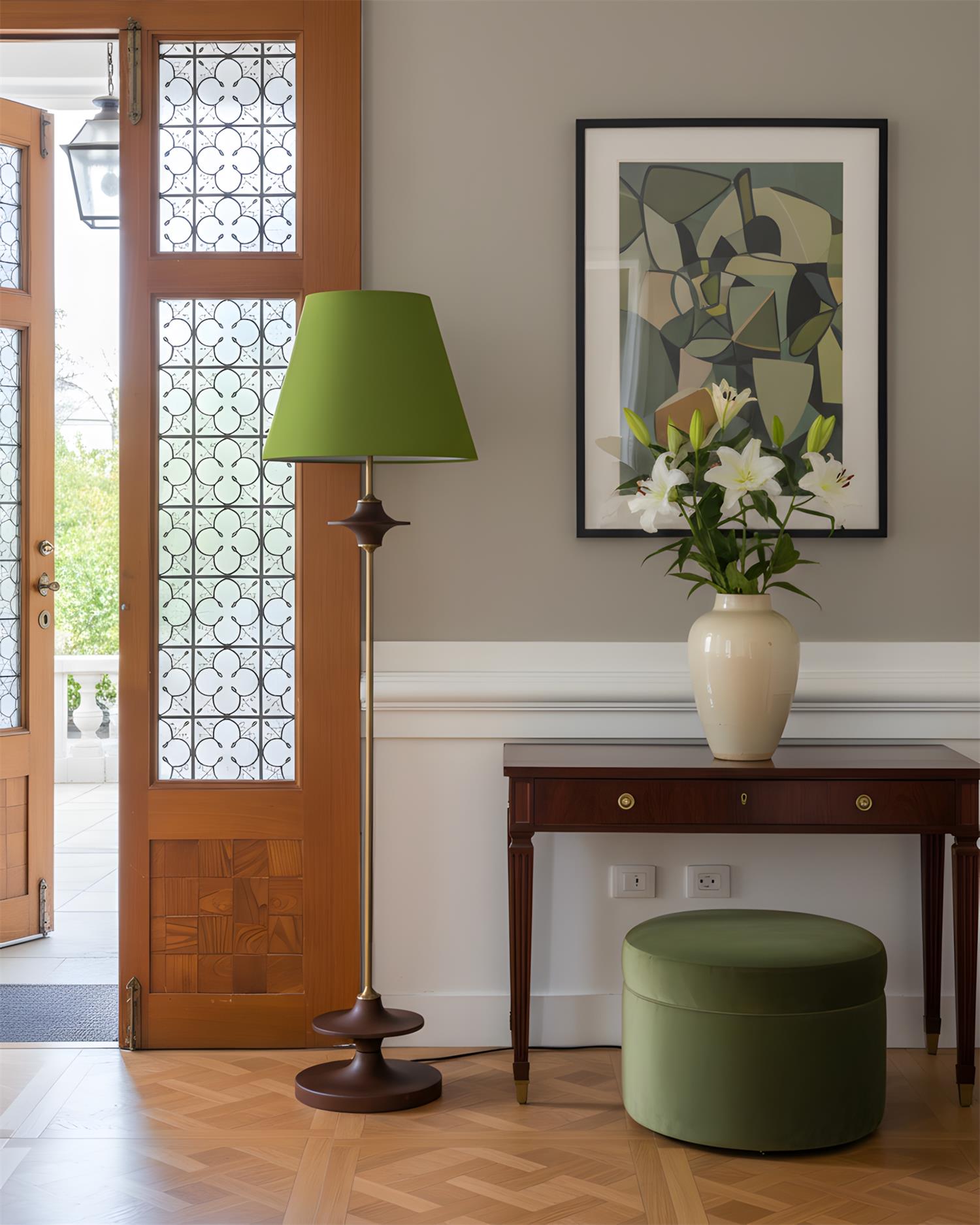 Terrava Mid-century Fabric Floor Light