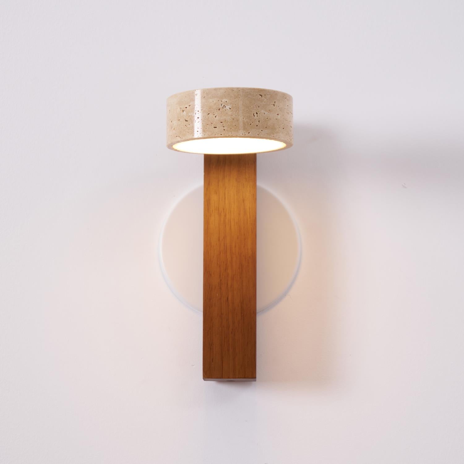 Ulvyna Cylinder-Stack Travertine Wall Light - Blowlighting