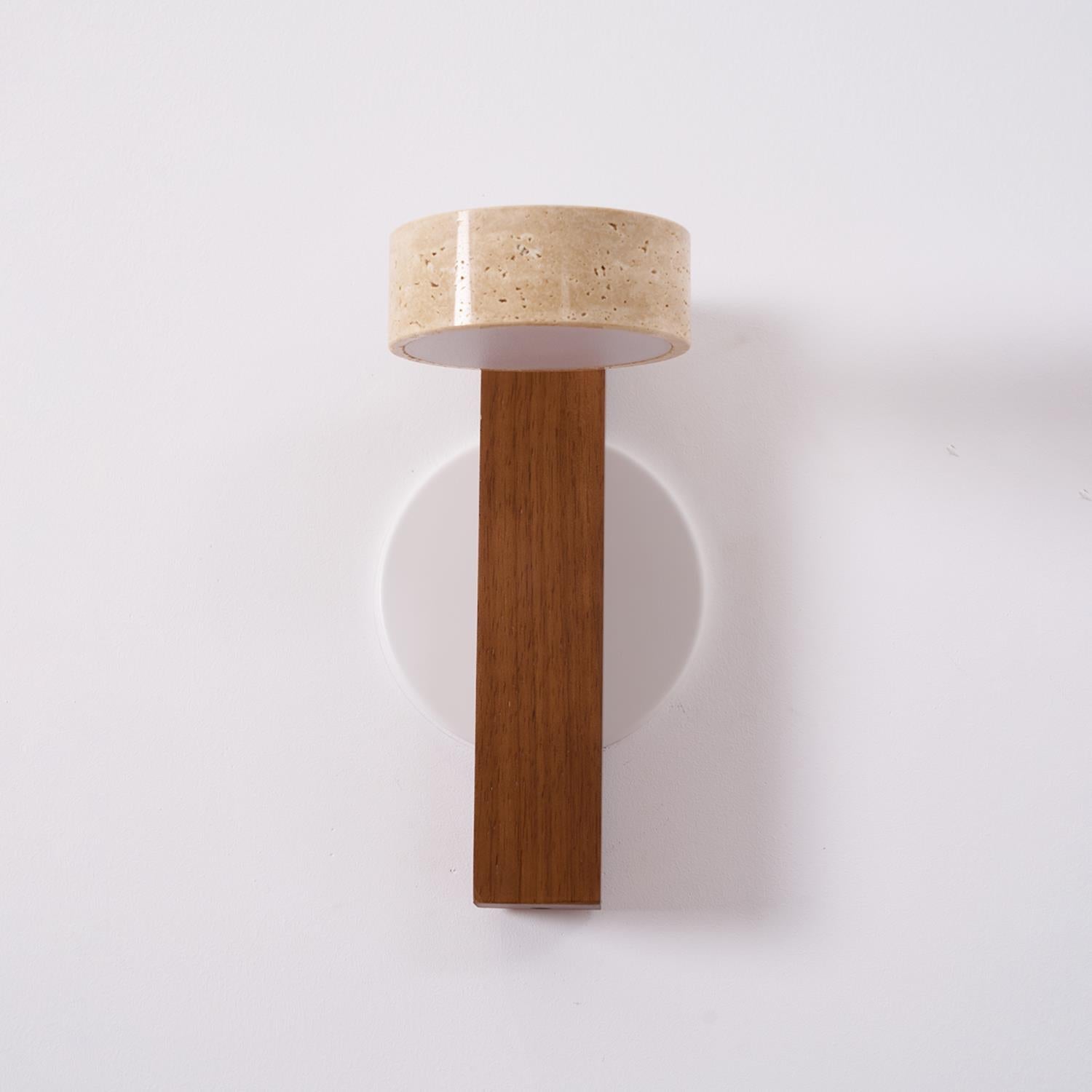 Ulvyna Cylinder-Stack Travertine Wall Light - Blowlighting