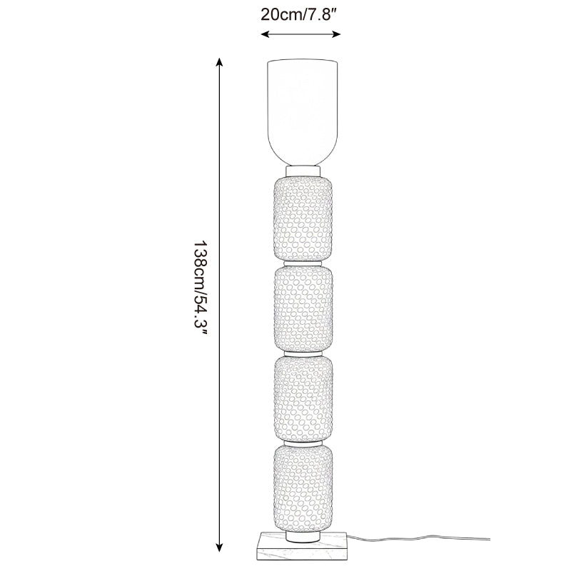 Tectonic Modern Glass Floor Lamp