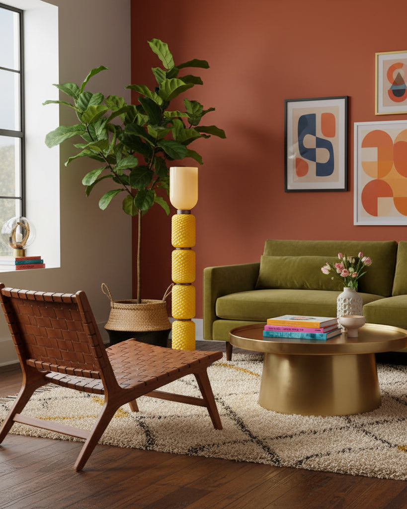 Tectonic Modern Glass Floor Lamp