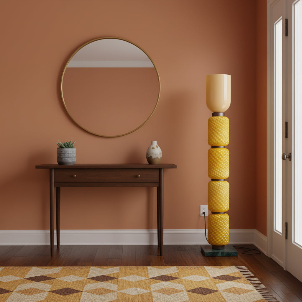 Tectonic Modern Glass Floor Lamp
