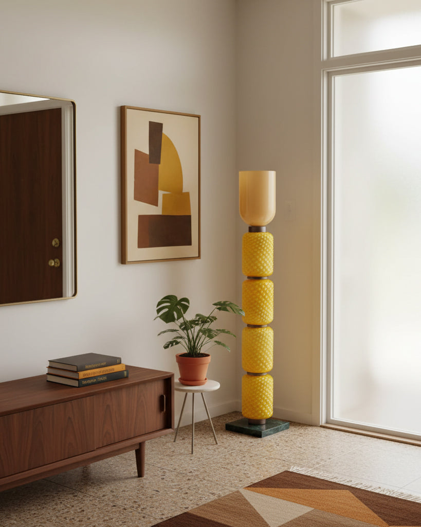 Tectonic Modern Glass Floor Lamp