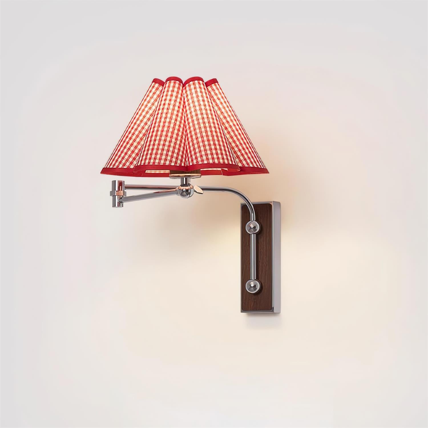 Plaid Vintage Fabric Wall Lamp