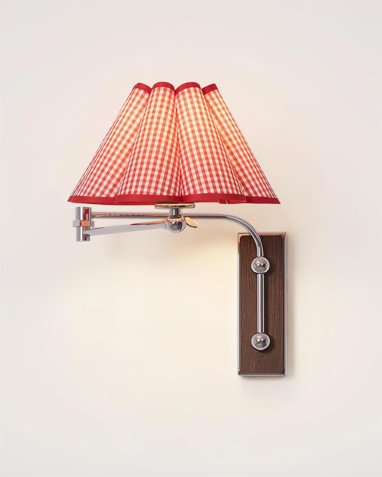 Plaid Vintage Fabric Wall Lamp