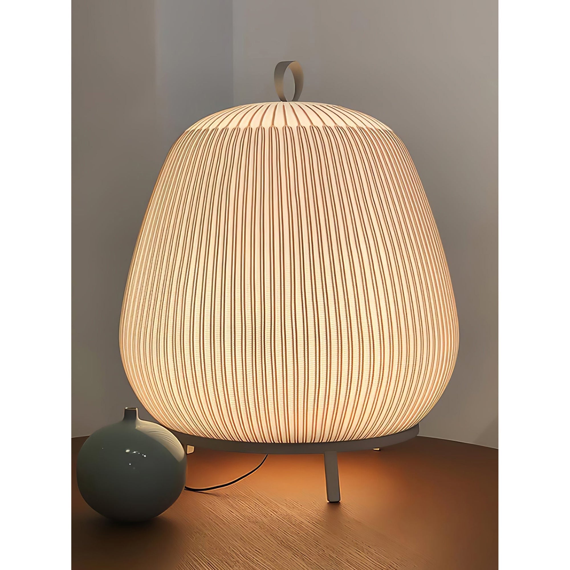 Textured Wabi-Sabi Knitted Dome Lantern Table Light
