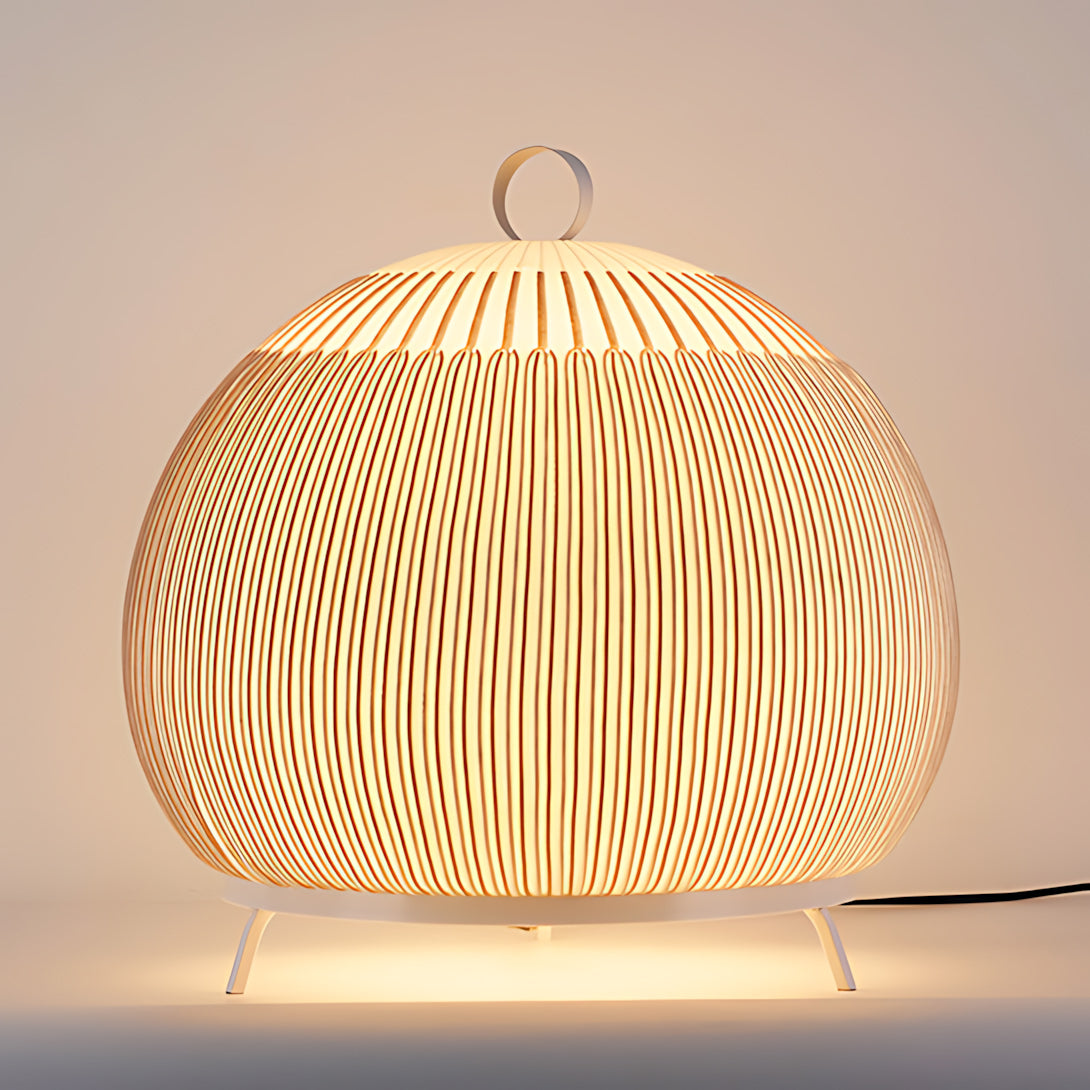 Textured Wabi-Sabi Knitted Dome Lantern Table Light