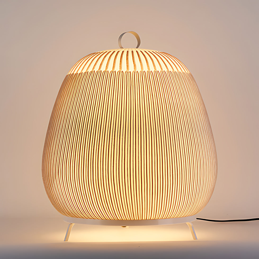 Textured Wabi-Sabi Knitted Dome Lantern Table Light