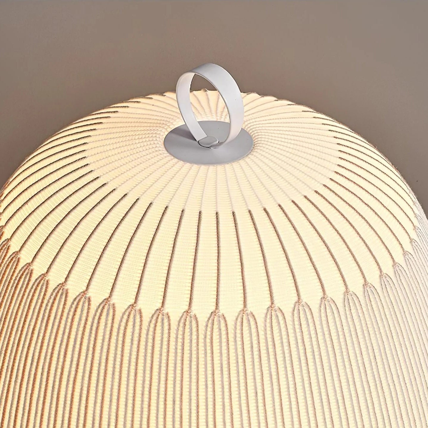 Textured Wabi-Sabi Knitted Dome Lantern Table Light