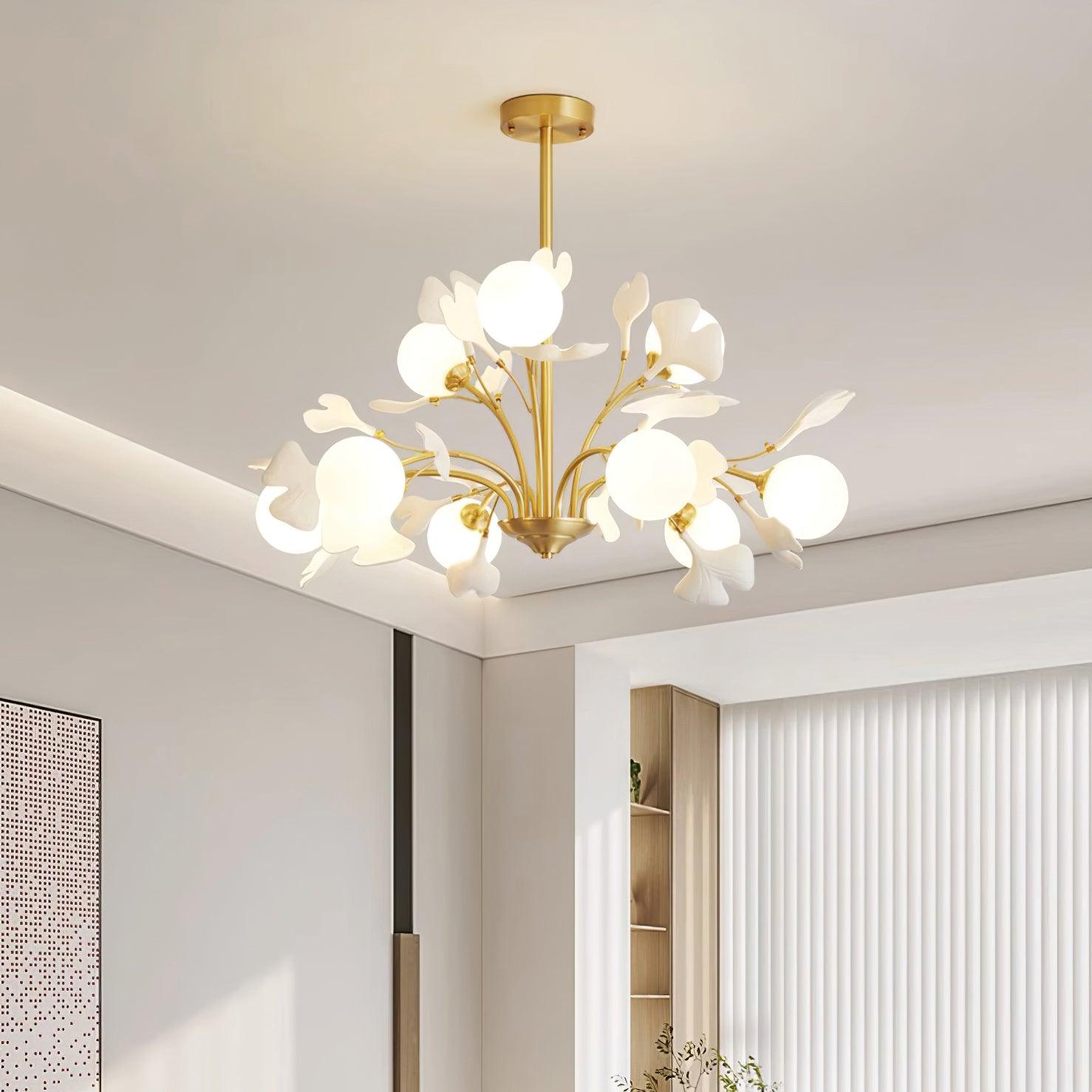 Thalassa Gingko Chandelier - Blowlighting
