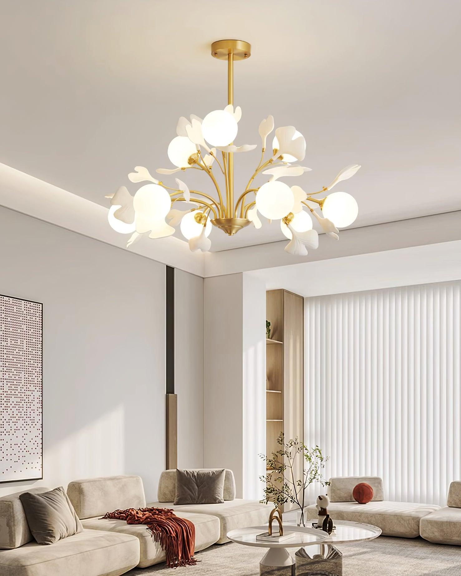 Thalassa Gingko Chandelier - Blowlighting
