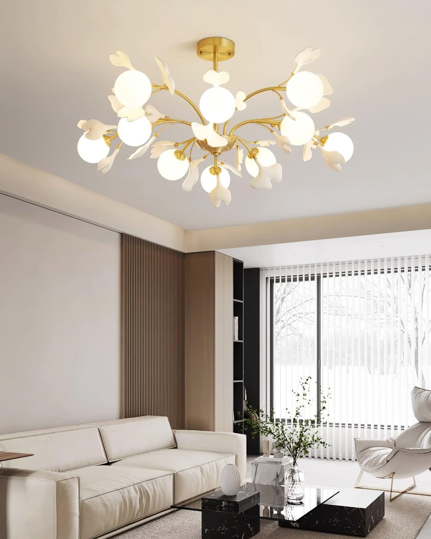 Thalassa Gingko Chandelier - Blowlighting