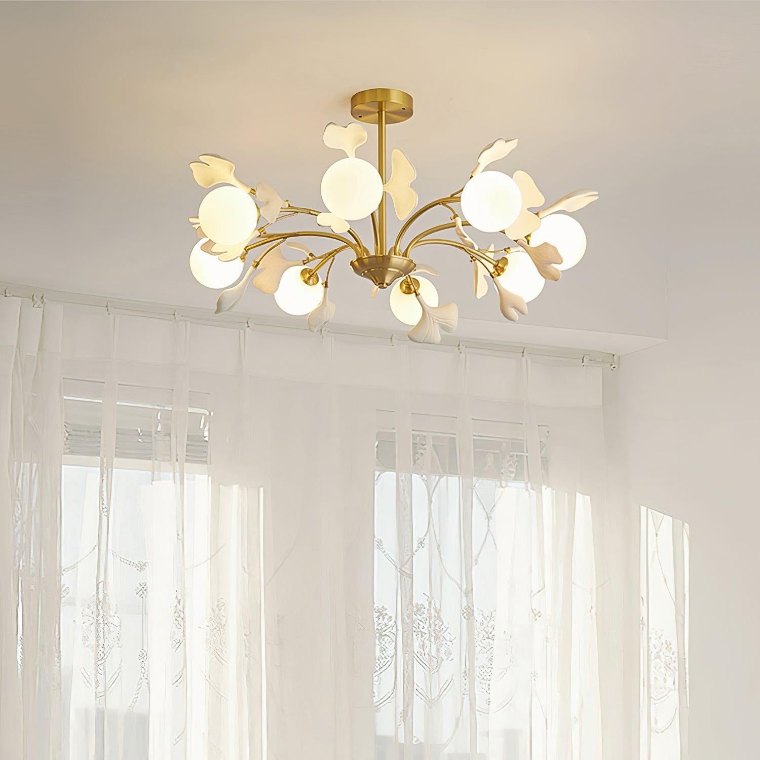 Thalassa Gingko Chandelier - Blowlighting