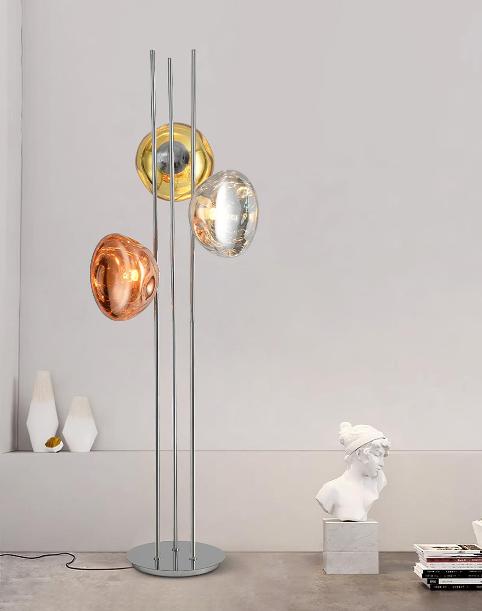 Three Lava Glass Floor Lamp - Blowlighting