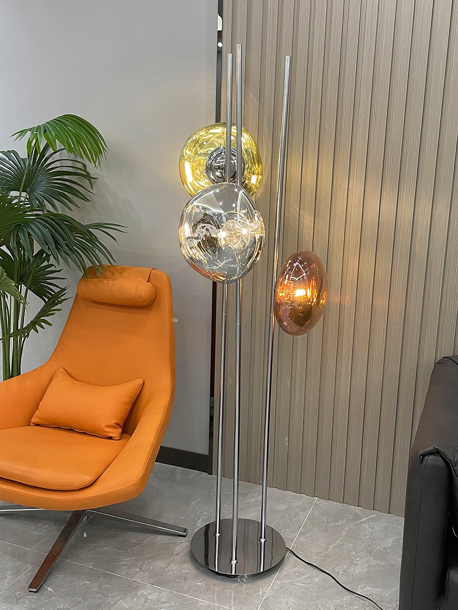 Three Lava Glass Floor Lamp - Blowlighting